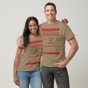 Funny Merry Ugly Christmas Sweater Red Matching
