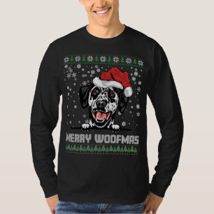 Funny Merry Woofmas Dalmatian Christmas Dog Lovers T-Shirt