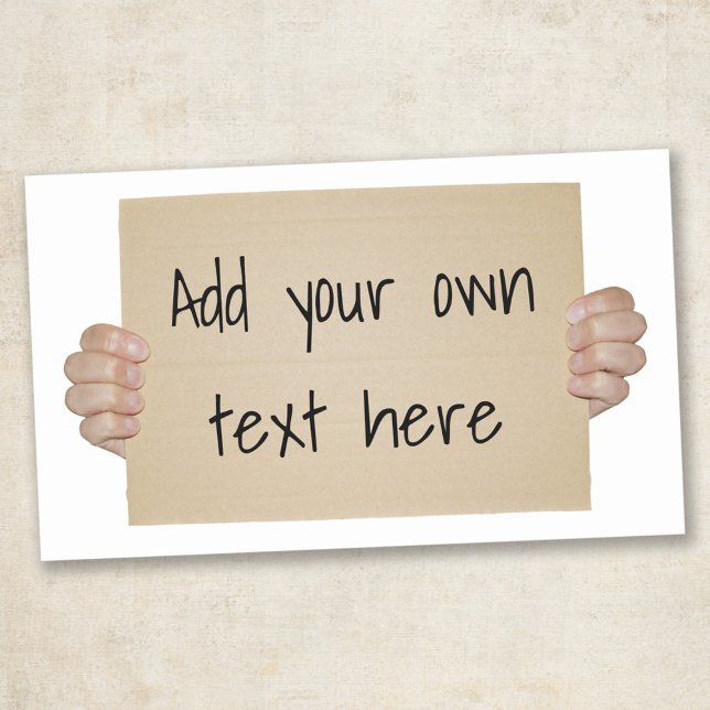 Funny Message - Cardboard Protest Sign - Rectangular Sticker (Creator Uploaded)