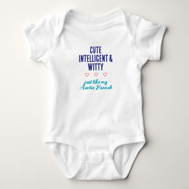 Funny Message One-Piece, Gift For Aunt, Uncle,  Baby Bodysuit (Front)