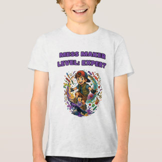 funny messy boys' t-shirt Tri-Blend shirt