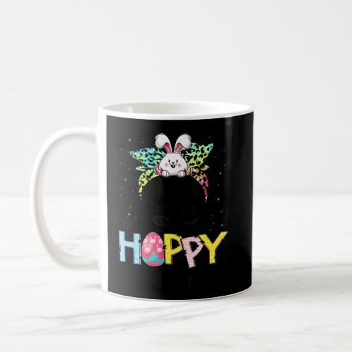 Funny Messy Bun Hair One Hoppy Mama Bunny Happy Ea Coffee Mug