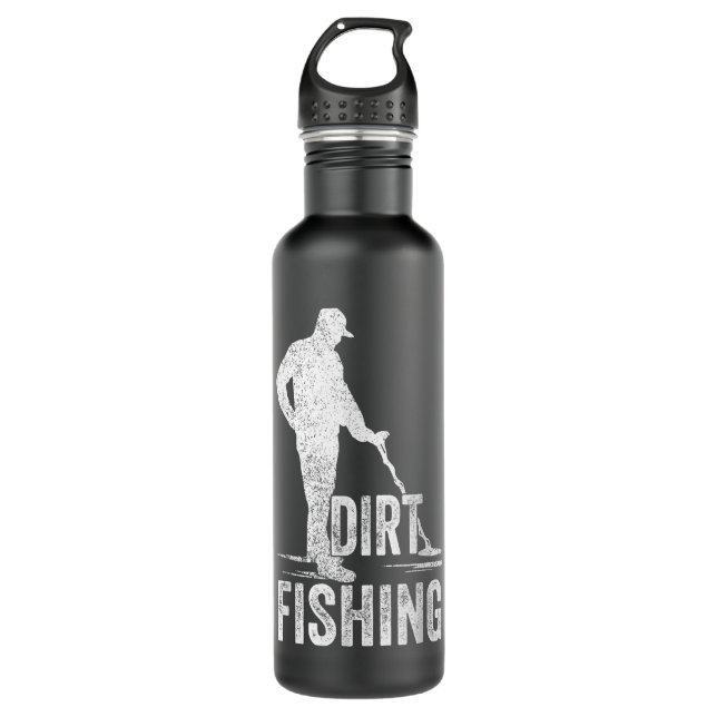 Funny Metal Detector Detectorist Detecting Detecti Stainless Steel Water Bottle (Front)