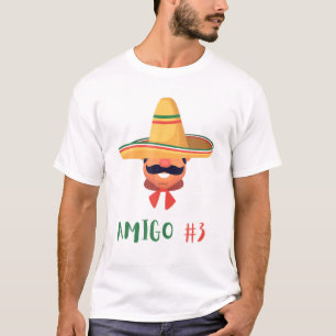 Funny Mexican Amigo 3 Group Matching DIY Halloween T-Shirt