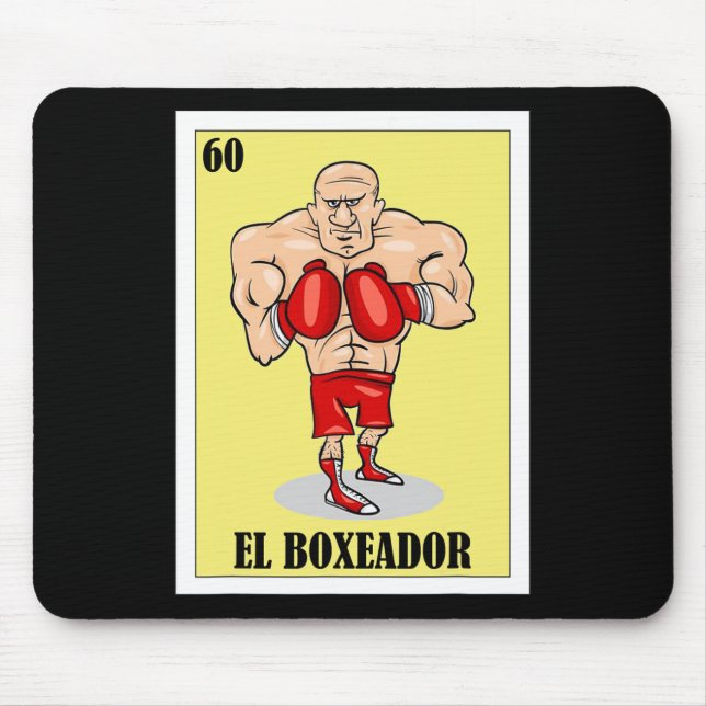 Funny Mexican Boxing Design - El Boxeador 1  Mouse Pad (Front)