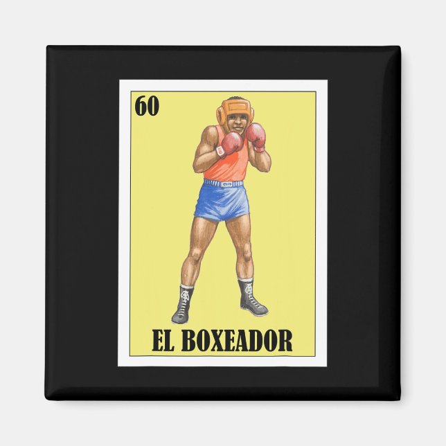 Funny Mexican Boxing Design - El Boxeador 2  Magnet (Front)