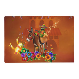 Funny mexican cactus placemat