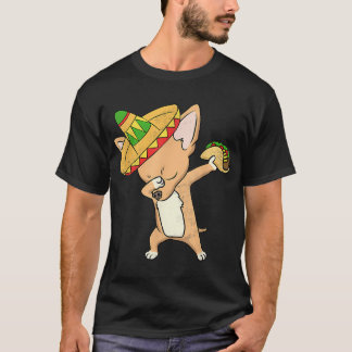 Funny Mexican Chihuahua Dog Taco Dabbing Cinco De  T-Shirt