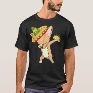 Funny Mexican Chihuahua Dog Taco Dabbing Cinco De T-Shirt