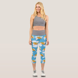 Funny Mexican Food Taco Lover Food Humor Emojis Capri Leggings