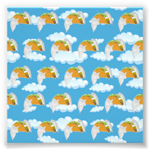 Funny Mexican Food Taco Lover Food Humor Emojis Photo Print