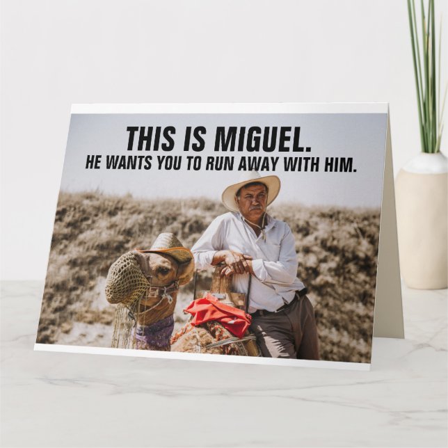 FUNNY MEXICAN GUY GIANT BIRTHDAY GREETING CARD (Front)