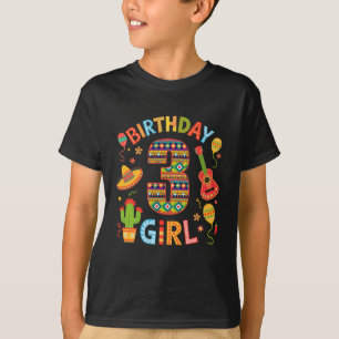 Funny Mexican Party 3rd Birthday Girl Fiesta 3 Yea T-Shirt