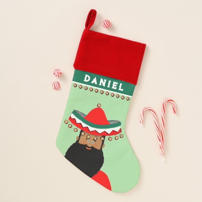 Funny Mexican Santa Christmas Stocking (Front)