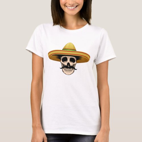 Funny Mexican Skeleton product  for Sugar Skull Lo T_Shirt