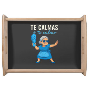 Funny Mexican Spanish Grandma Serving Tray