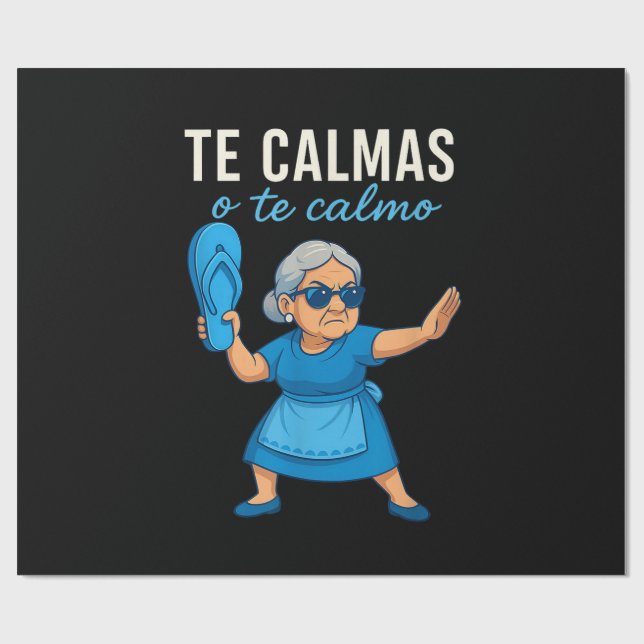 Funny Mexican Spanish Grandma Wrapping Paper (Flat)