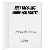 Funny Mexican Taco Birthday or Cinco de Mayo Card (Inside (Right))