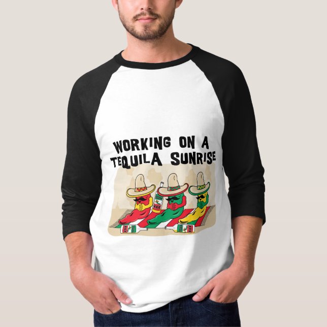 Funny Mexican Tequila Sunrise T-Shirt (Front)
