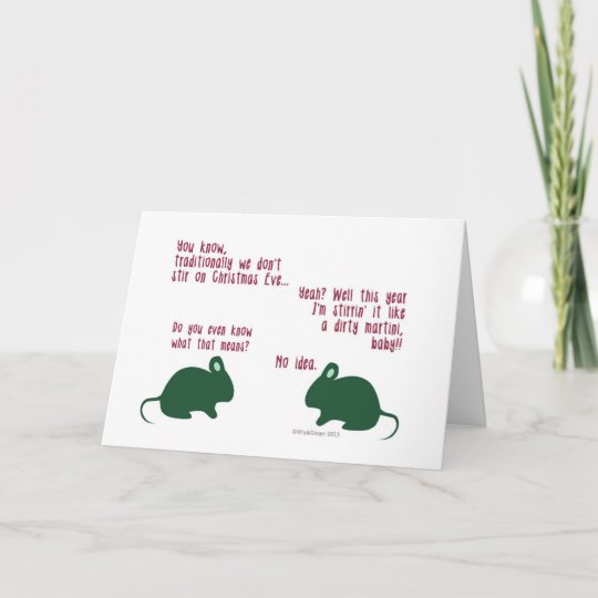 Funny Mice Christmas Card