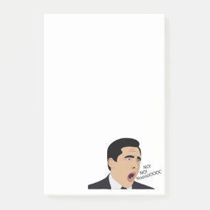 Funny Michael Scott screaming No God no meme Post-it Notes