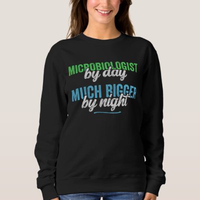 Funny Microbiologist By Day Much Bigger By Night S Sweatshirt