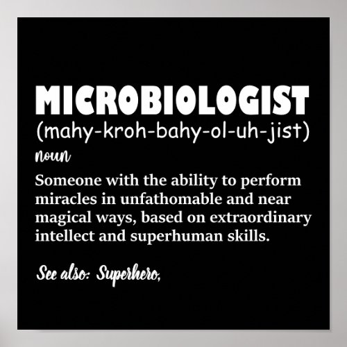Funny Microbiologist Definition Poster