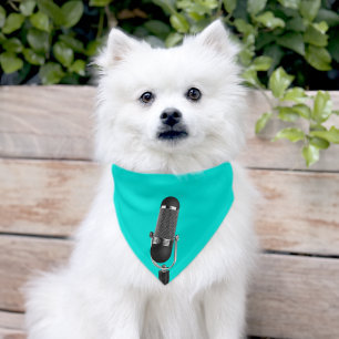 Funny Microphone Pet Bandana Collar Custom Color