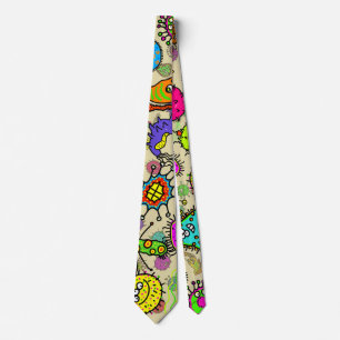Funny Microscopic Laboratory Organisms Neck Tie