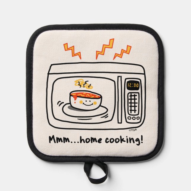 Funny Microwave Home Cooking Pot Holder (Front)