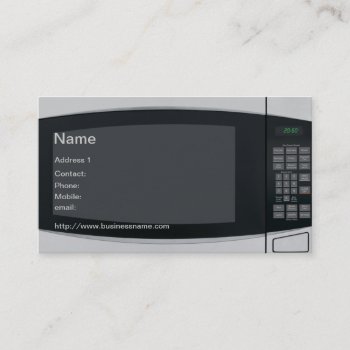 Funny Microwave Oven Business Card by aquachild at Zazzle