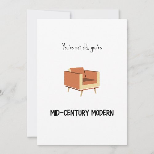 Funny Mid-Century Modern Birthday Card