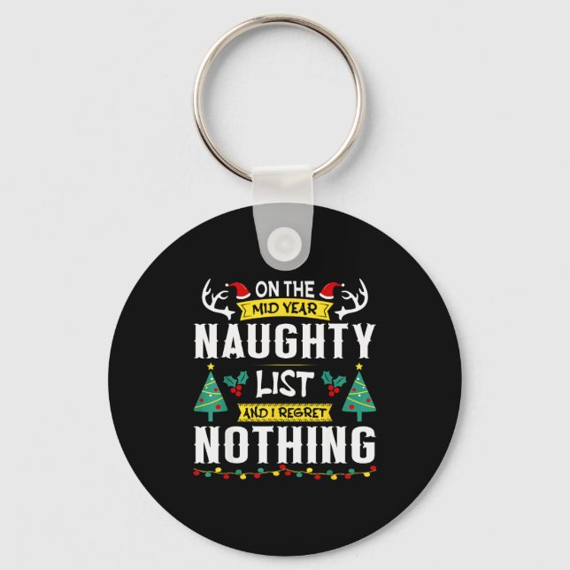 Funny Mid-year Christmas In July Beach Summer Chri Keychain (Front)