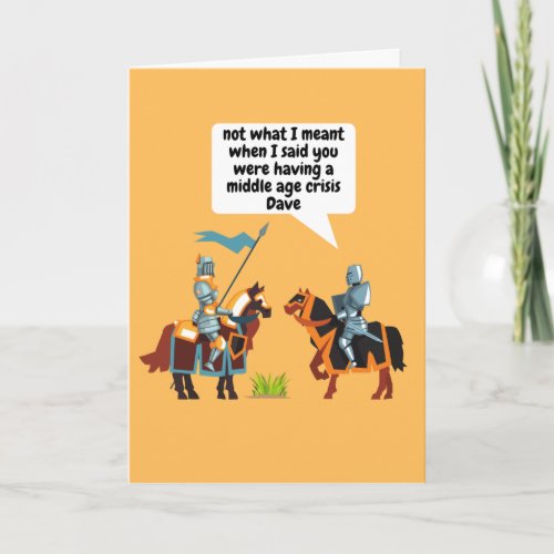 Funny Middle Age Birthday Card