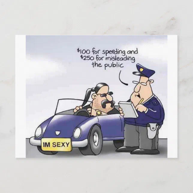 Funny Midlife Crisis Postcard Zazzle