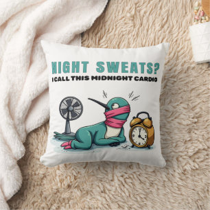 Funny Midnight Cardio Throw Pillow