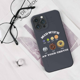 Funny Midwife &quot;At Your Cervix&quot; cm Measurement Dark iPhone 13 Pro Max Case