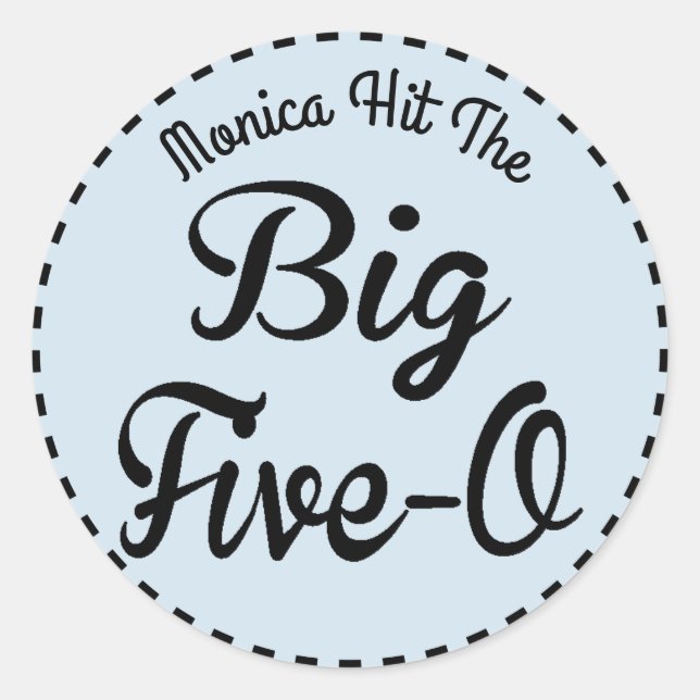 Funny Milestone Birthday - 50 Year Old Classic Round Sticker (Front)