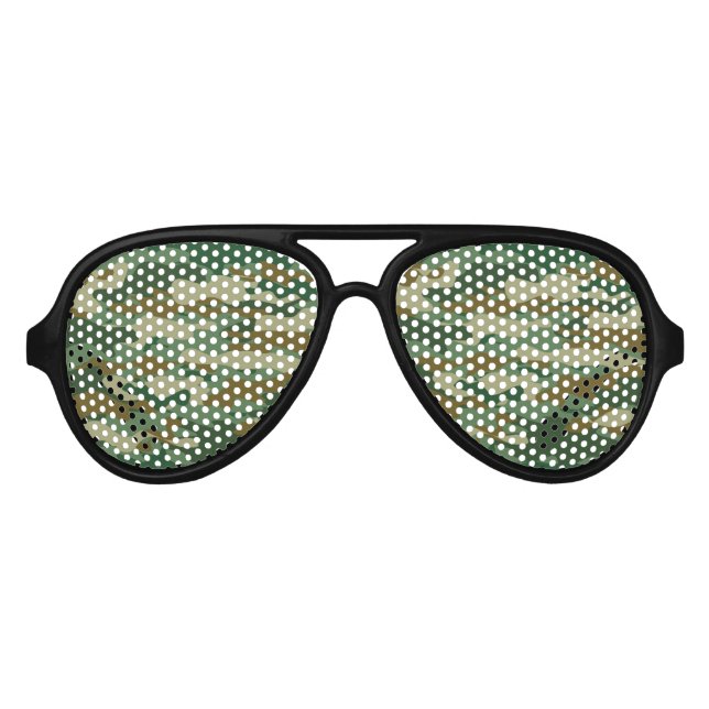 Funny military camouflage army camo party shades (Front)