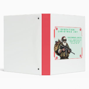 Funny Military/Christmas Santa 3 Ring Binder