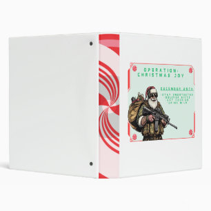 Funny Military/Christmas Santa 3 Ring Binder