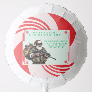 Funny Military/Christmas Santa Balloon