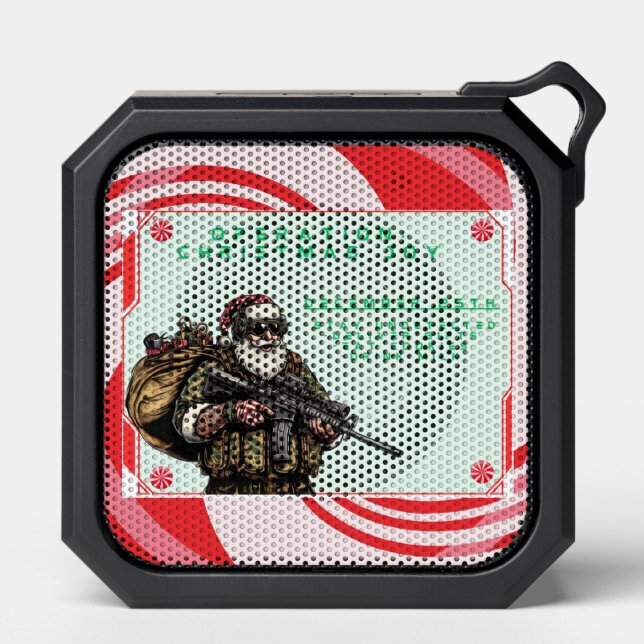 Funny Military/Christmas Santa Bluetooth Speaker (Front)