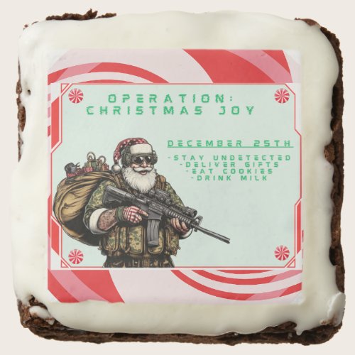 Funny Military/Christmas Santa Brownie