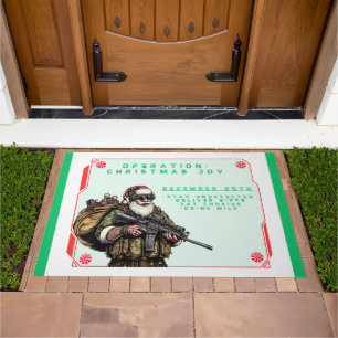 Funny Military/Christmas Santa Doormat