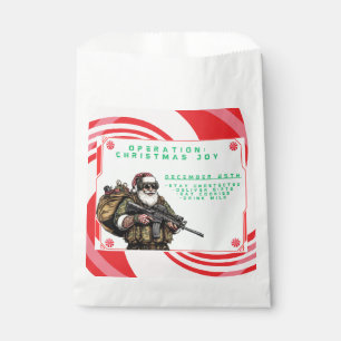 Funny Military/Christmas Santa Favor Bag