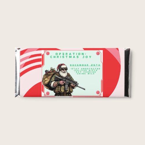 Funny Military/Christmas Santa Hershey Bar Favors