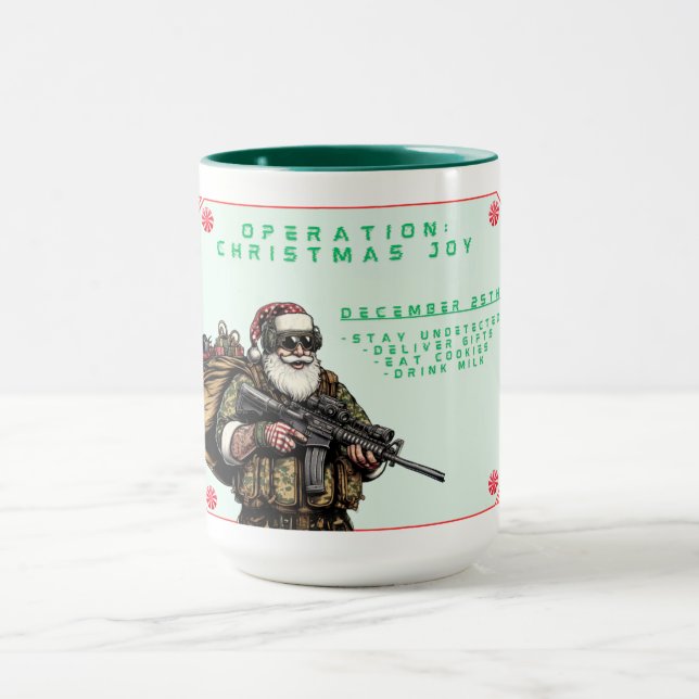 Funny Military Christmas/Santa mug (Center)