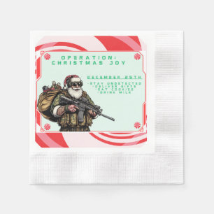 Funny Military/Christmas Santa Napkins