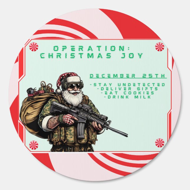 Funny Military/Christmas Santa Sign (Front)